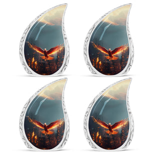 Teardrop Shape Phoenix Urn Keepsake Urn Pack of 4