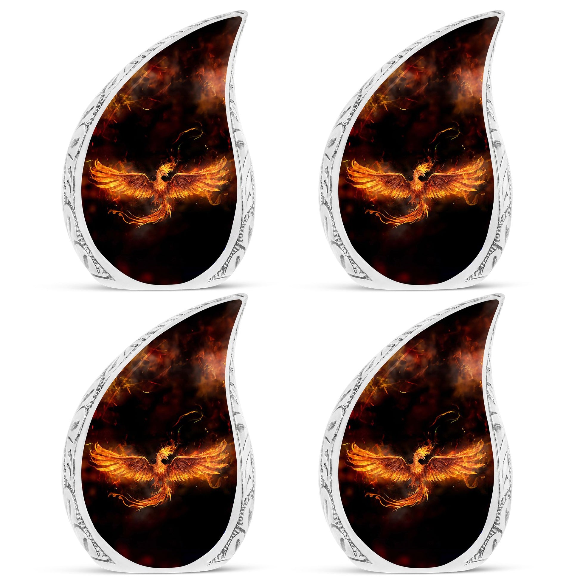 Teardrop Shape Phoenix Urn Keepsake Urn Pack of 4