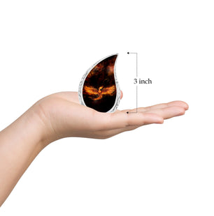 Teardrop Shape Phoenix Urn Keepsake 3 Inch
