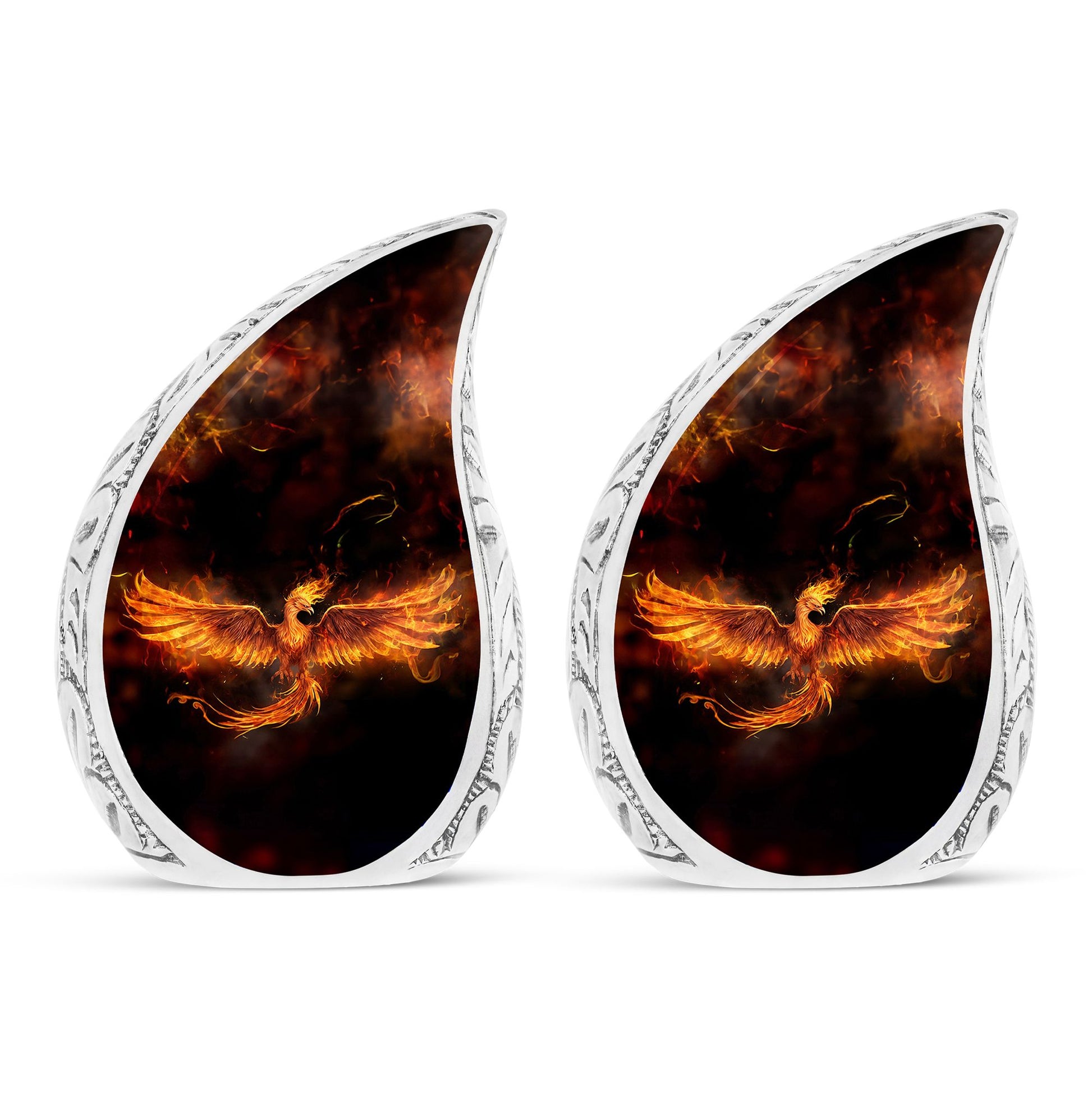 Teardrop Shape Phoenix Urn Keepsake Urn Pack of 2