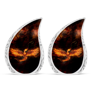 Teardrop Shape Phoenix Urn Keepsake Urn Pack of 2