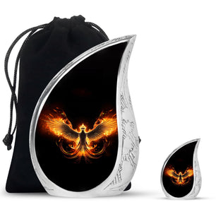 Teardrop Shape Phoenix Urn Large Urn With 1 Keepsake Urn