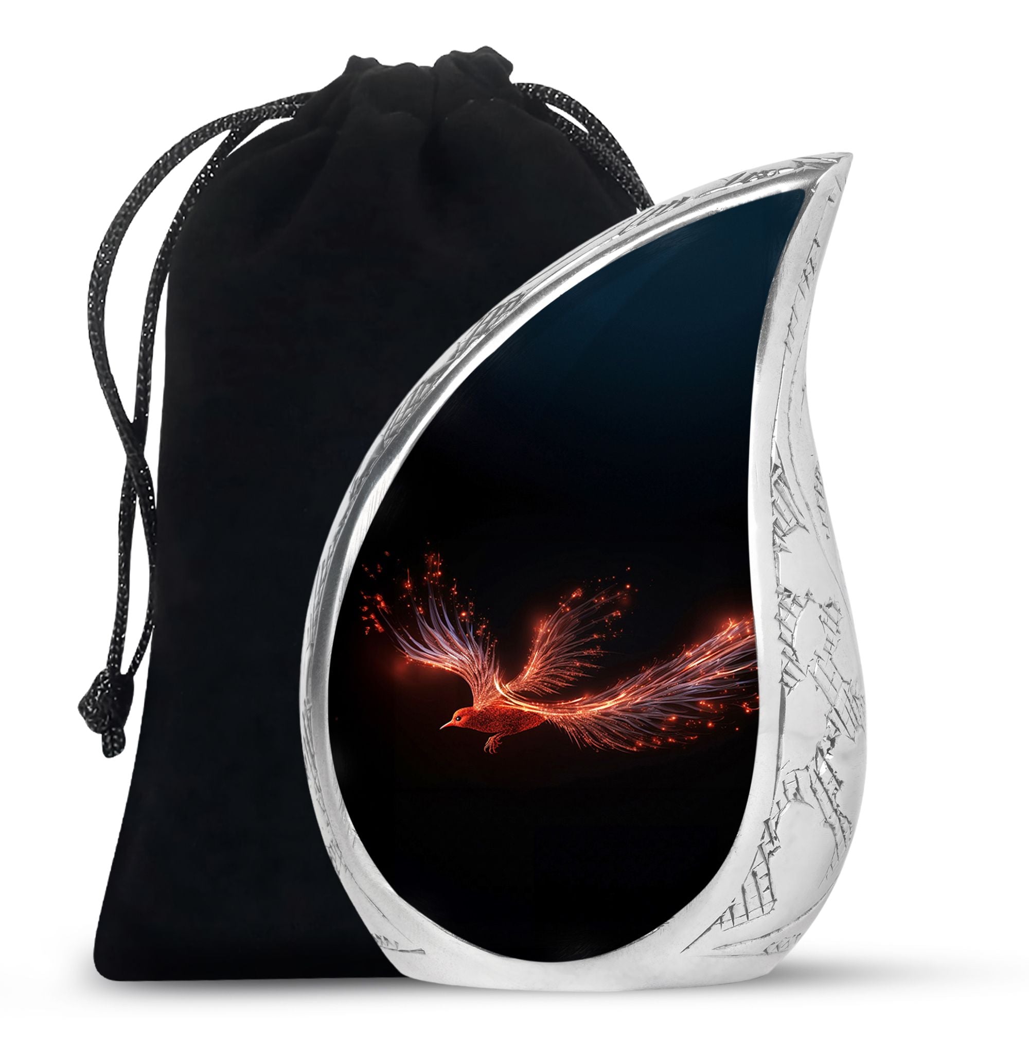 Teardrop Shape Phoenix Urn Large 10 Inch