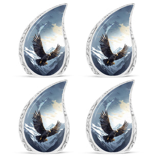 Teardrop Shape Eagle Urn Keepsake Urn Pack of 4