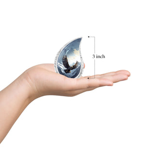 Teardrop Shape Eagle Urn Keepsake 3 Inch