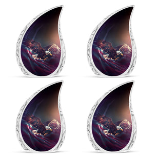 Teardrop Shape Eagle Urn Keepsake Urn Pack of 4