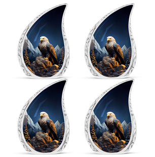 Teardrop Shape Eagle Urn Keepsake Urn Pack of 4