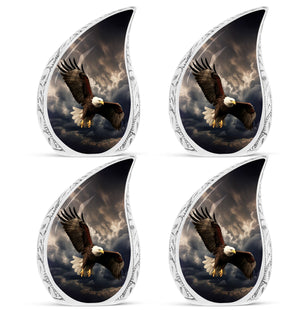 Teardrop Shape Eagle Urn Keepsake Urn Pack of 4