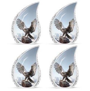 Teardrop Shape Eagle Urn Keepsake Urn Pack of 4