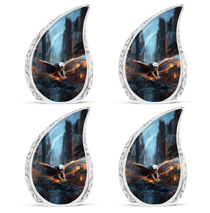 Teardrop Shape Eagle Urn Keepsake Urn Pack of 4