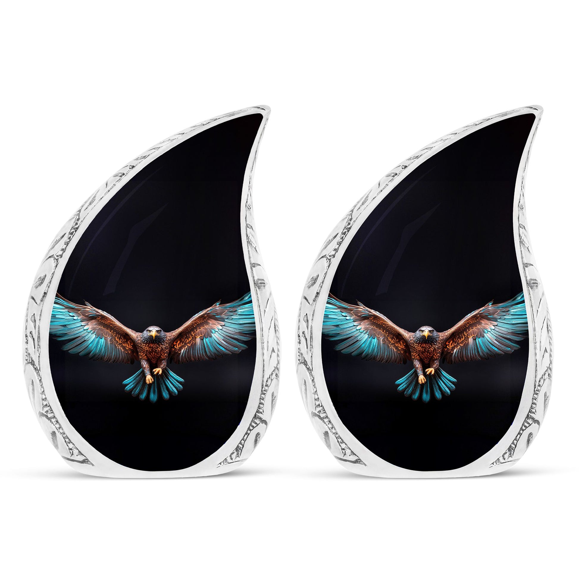 Teardrop Shape Eagle Urn Keepsake Urn Pack of 2
