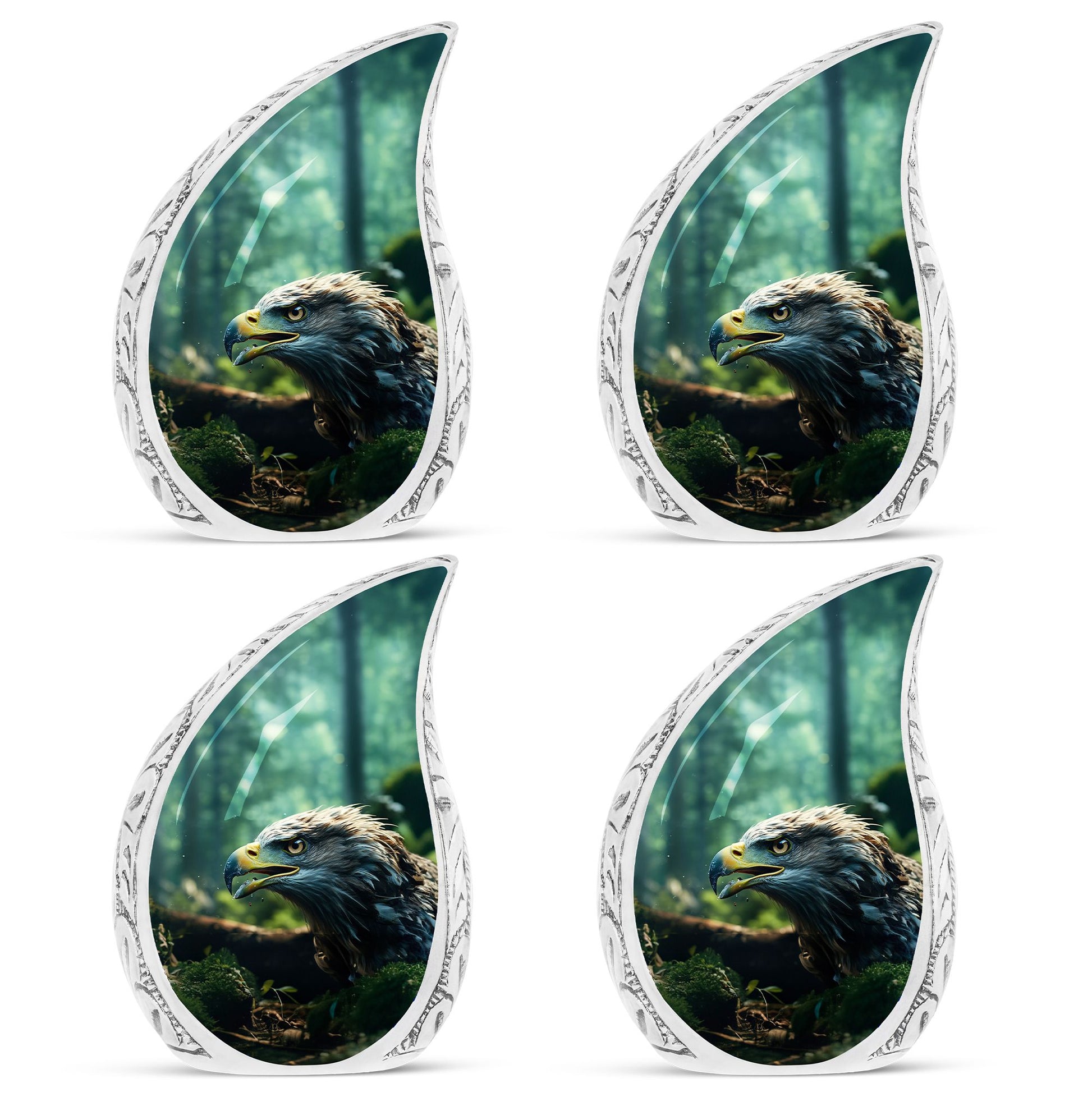Teardrop Shape Eagle Urn Keepsake Urn Pack of 4