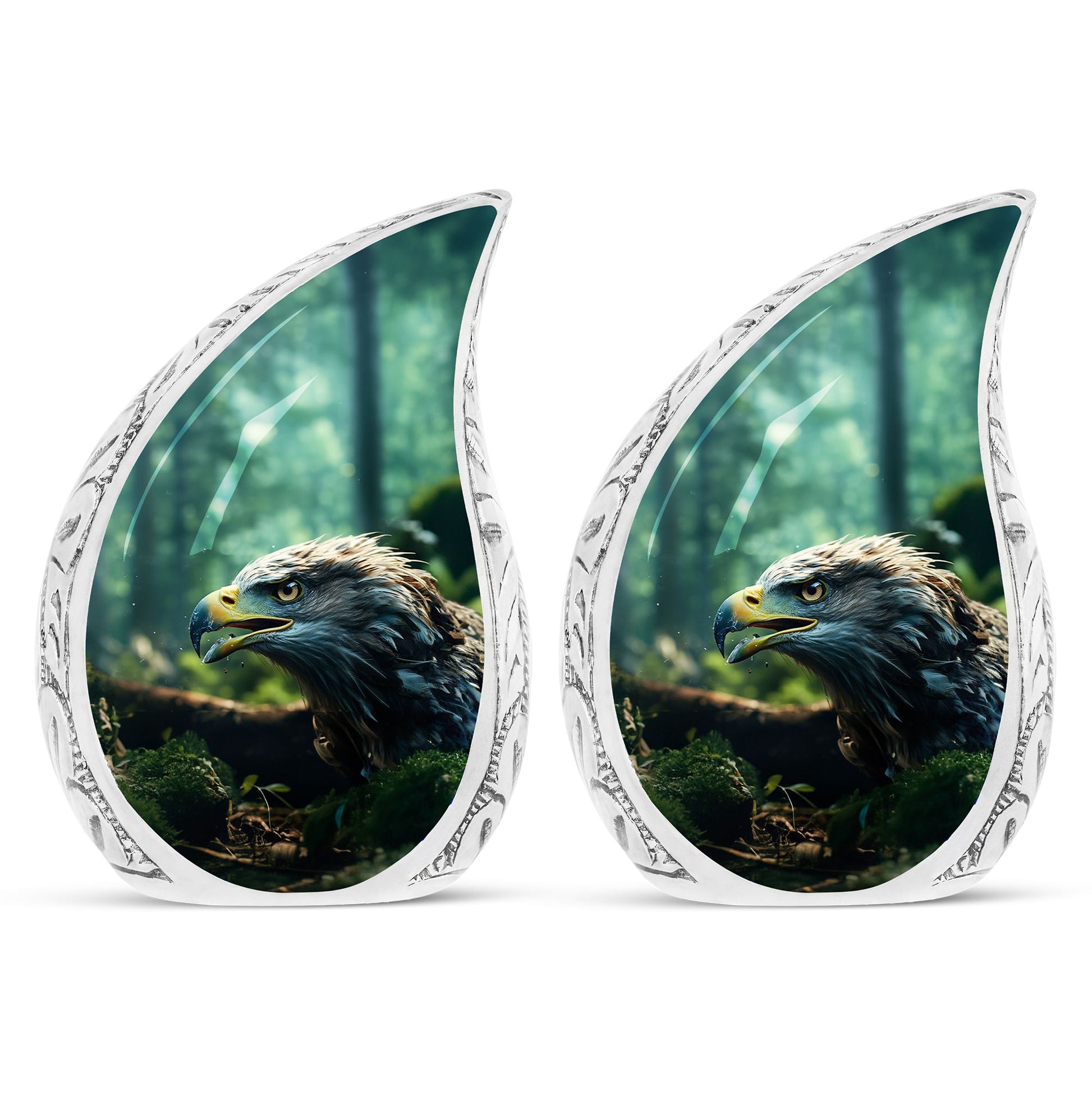 Teardrop Shape Eagle Urn Keepsake Urn Pack of 2
