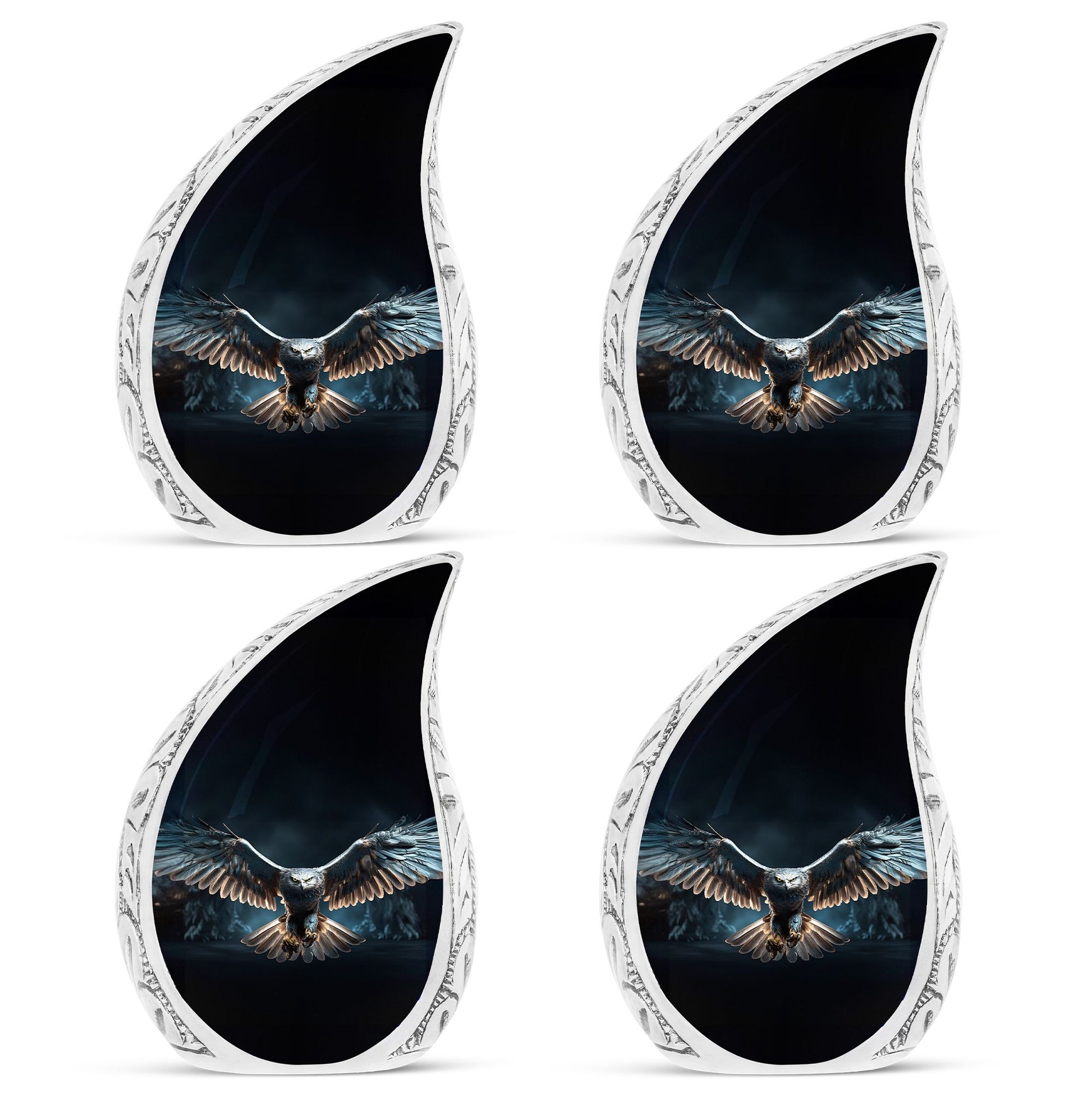 Teardrop Shape Eagle Urn Keepsake Urn Pack of 4