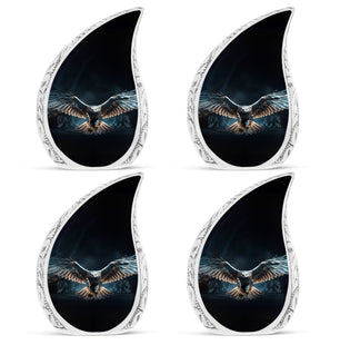 Teardrop Shape Eagle Urn Keepsake Urn Pack of 4