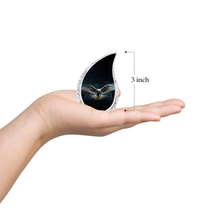 Teardrop Shape Eagle Urn Keepsake 3 Inch
