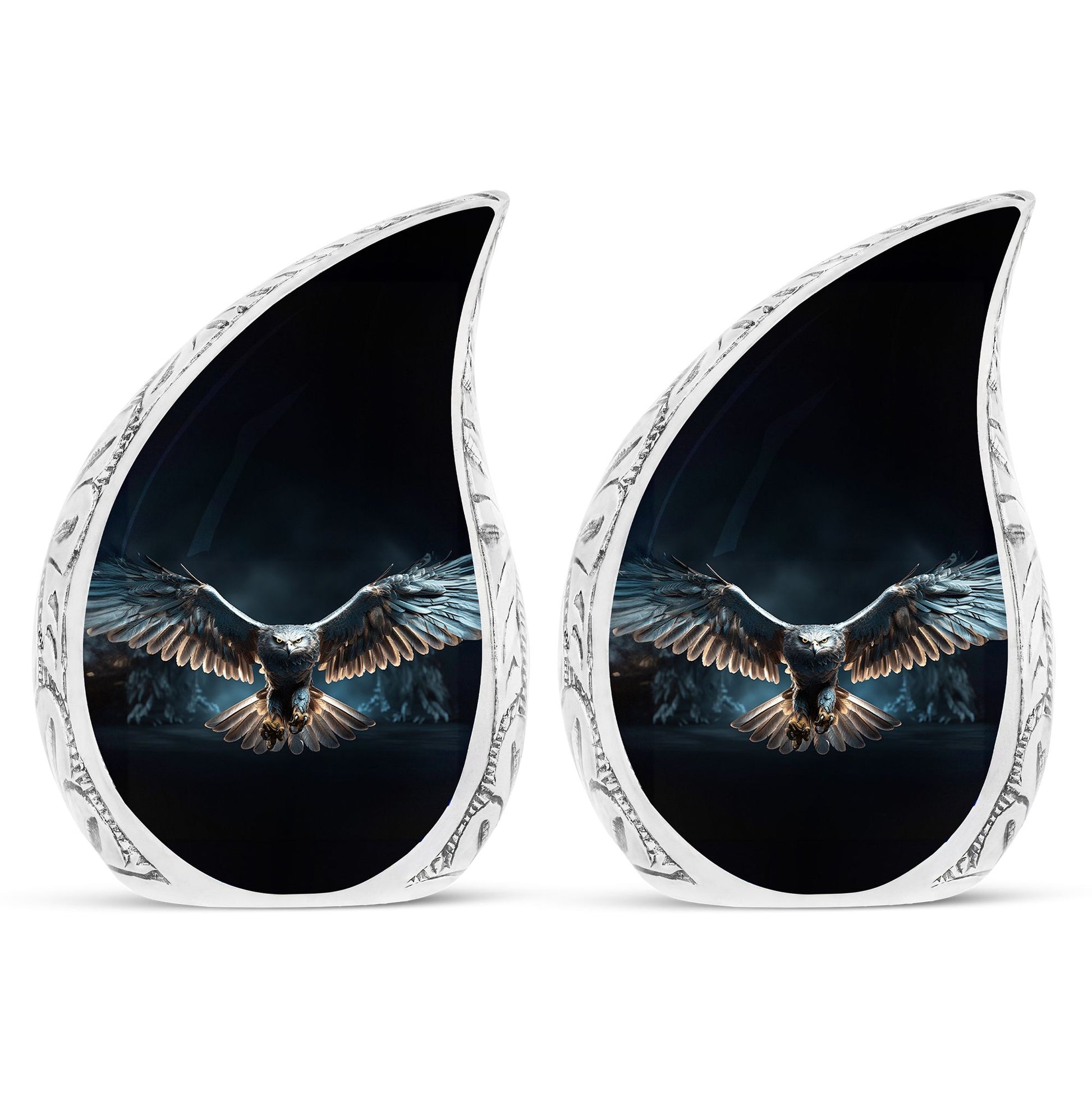 Teardrop Shape Eagle Urn Keepsake Urn Pack of 2