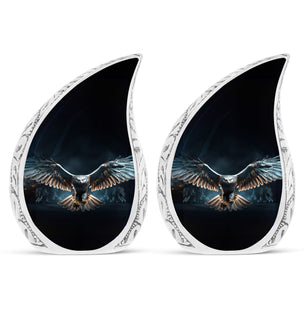Teardrop Shape Eagle Urn Keepsake Urn Pack of 2