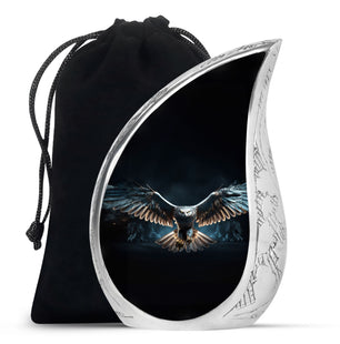 Teardrop Shape Eagle Urn Large 10 Inch