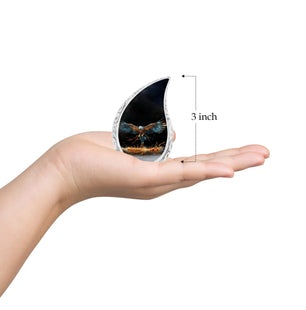 Teardrop Shape Eagle Urn Keepsake 3 Inch
