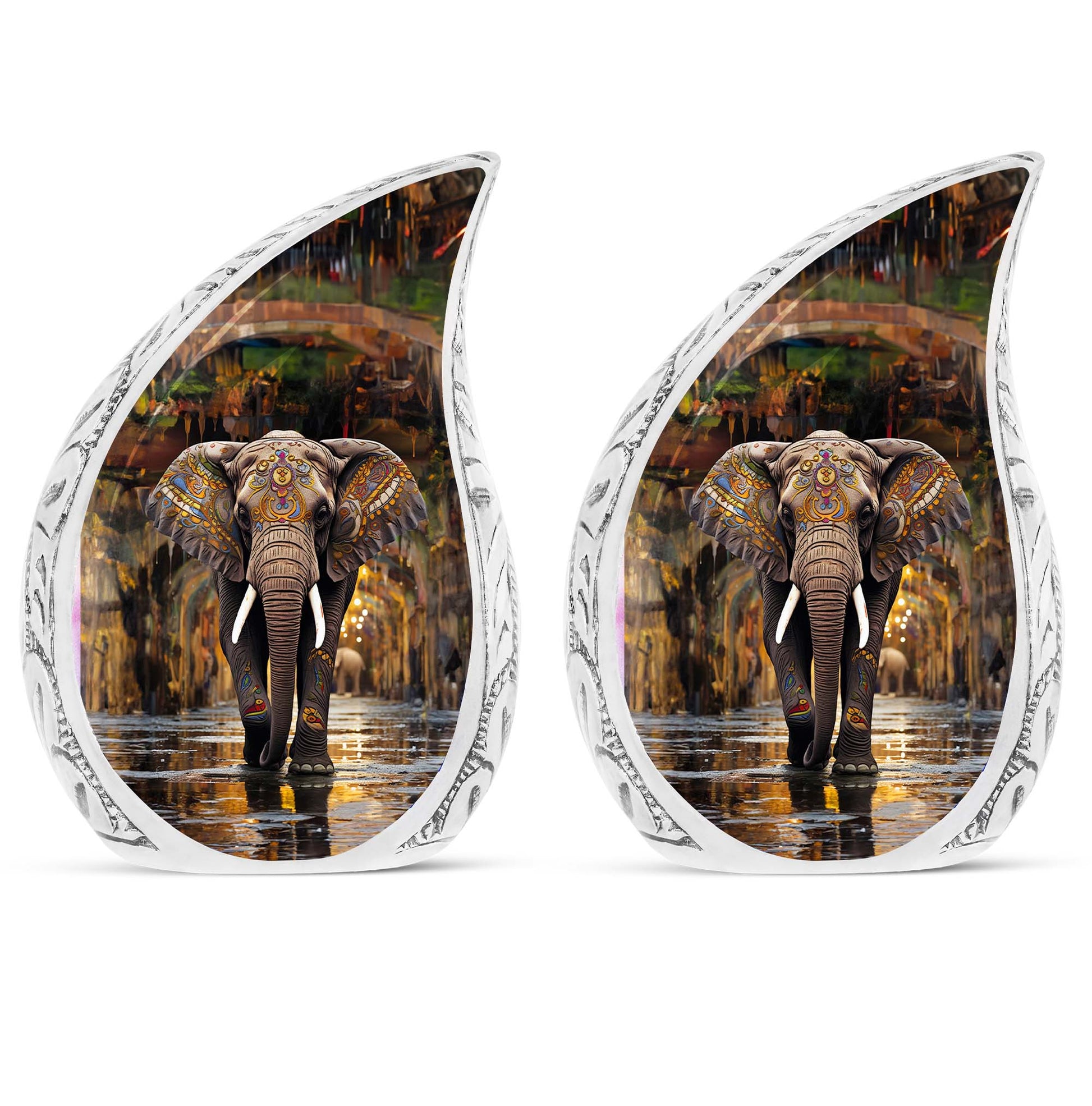 Teardrop Shape Elephant Urn Keepsake Urn Pack of 2
