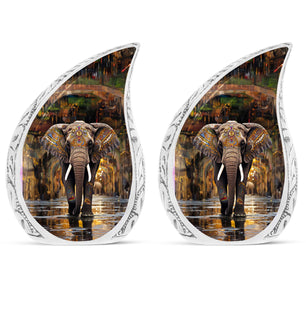 Teardrop Shape Elephant Urn Keepsake Urn Pack of 2