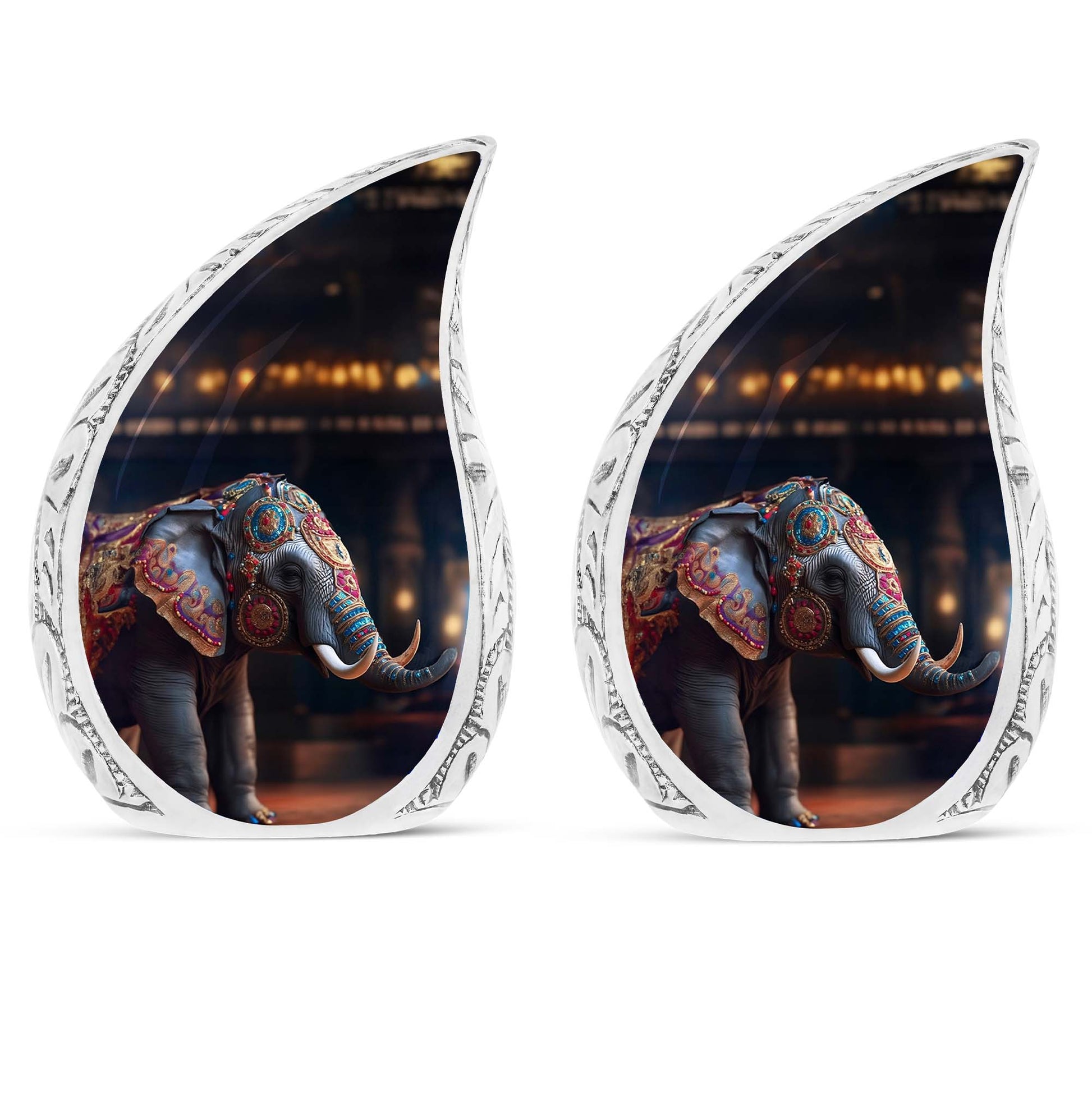 Teardrop Shape Elephant Urn Keepsake Urn Pack of 2