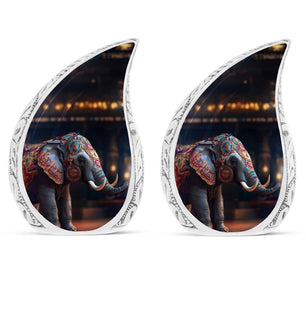 Teardrop Shape Elephant Urn Keepsake Urn Pack of 2