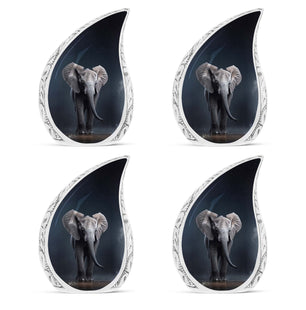 Teardrop Shape Elephant Urn Keepsake Urn Pack of 4