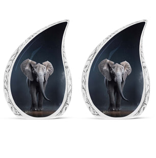 Teardrop Shape Elephant Urn Keepsake Urn Pack of 2