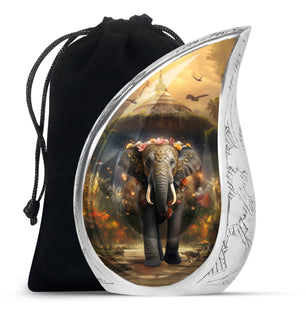 Teardrop Shape Elephant Urn Large 10 Inch