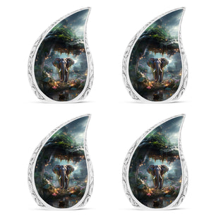 Teardrop Shape Elephant Urn Keepsake Urn Pack of 4