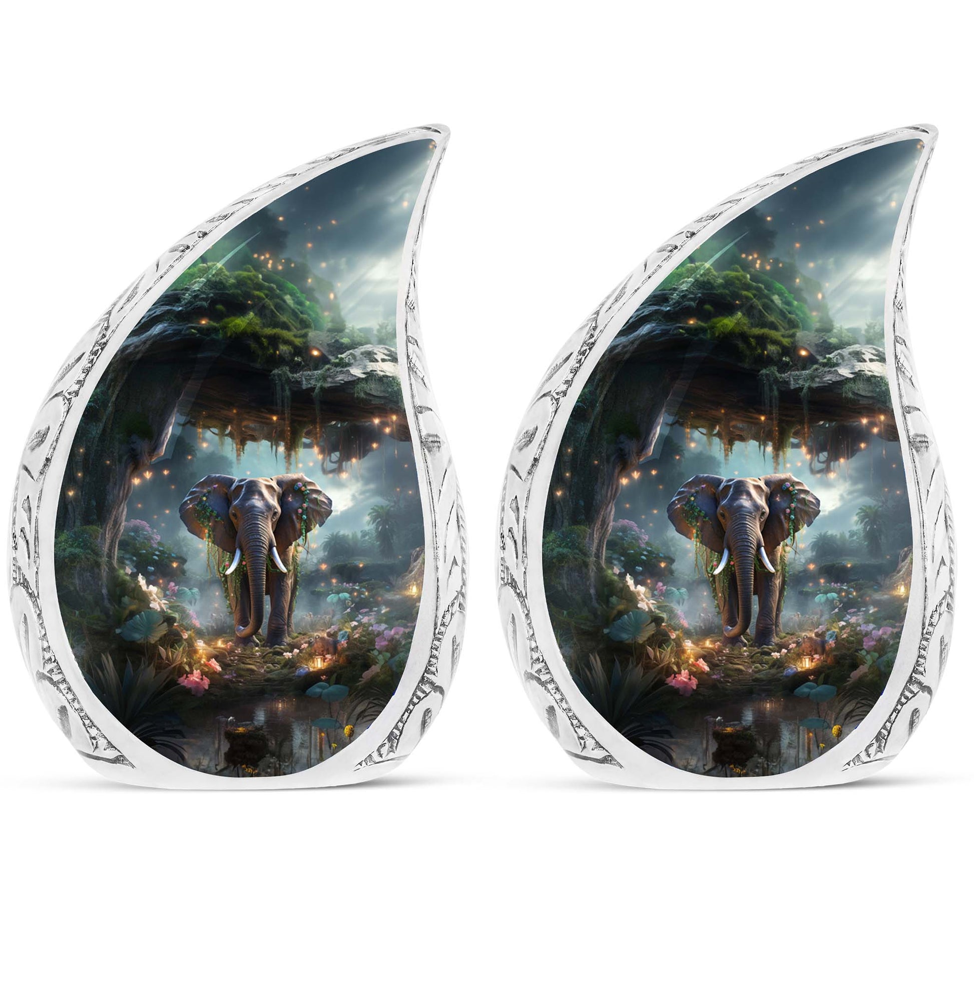 Teardrop Shape Elephant Urn Keepsake Urn Pack of 2