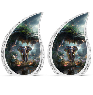 Teardrop Shape Elephant Urn Keepsake Urn Pack of 2