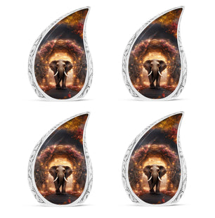 Teardrop Shape Elephant Urn Keepsake Urn Pack of 4