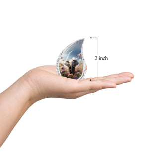 Teardrop Shape Elephant Urn Keepsake 3 Inch