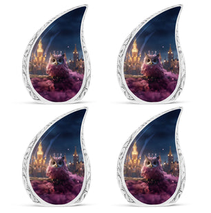 Teardrop Shape Owl Urn Keepsake Urn Pack of 4