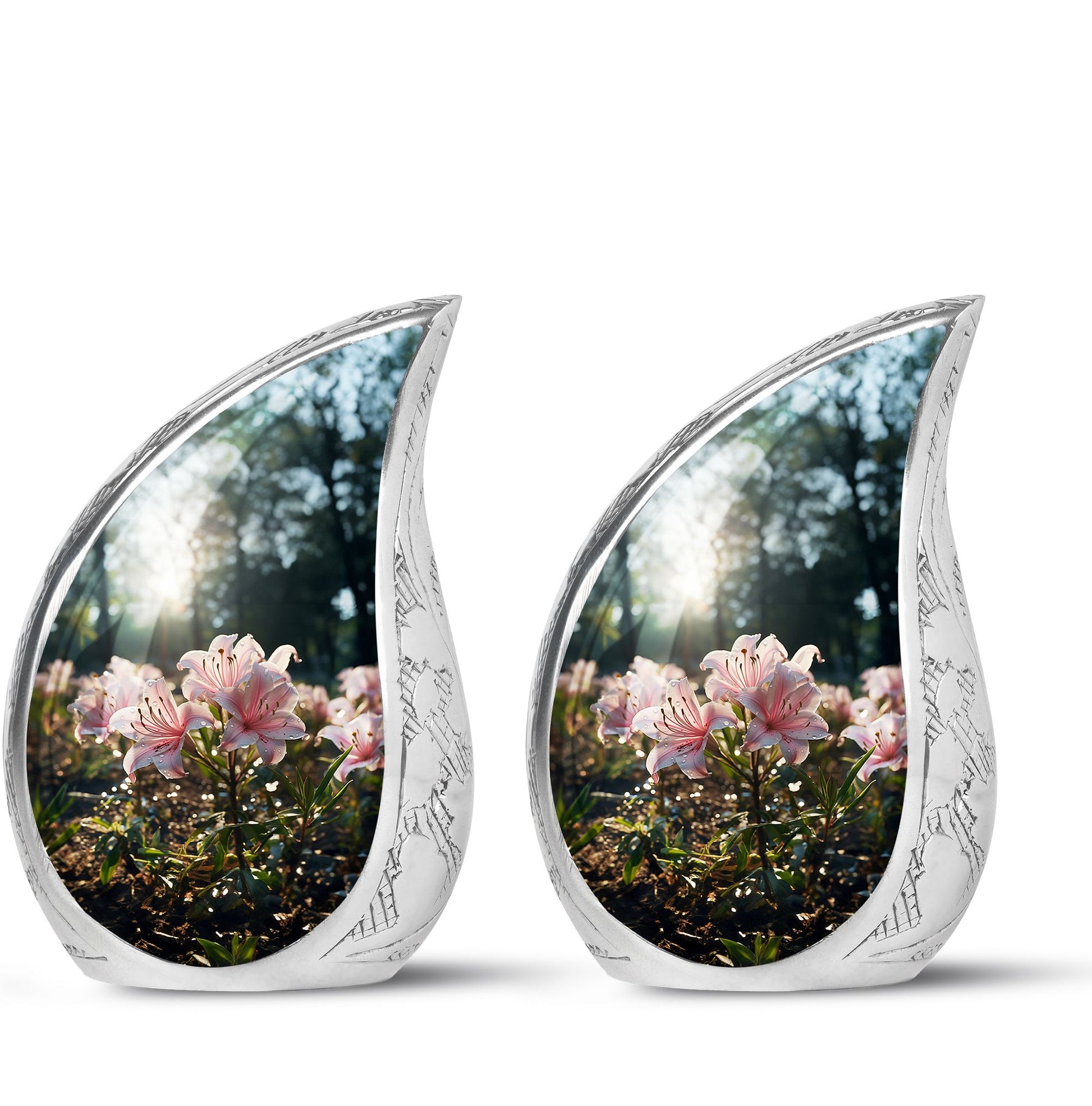 Teardrop Shape Lilly Urn Keepsake Urn Pack of 2