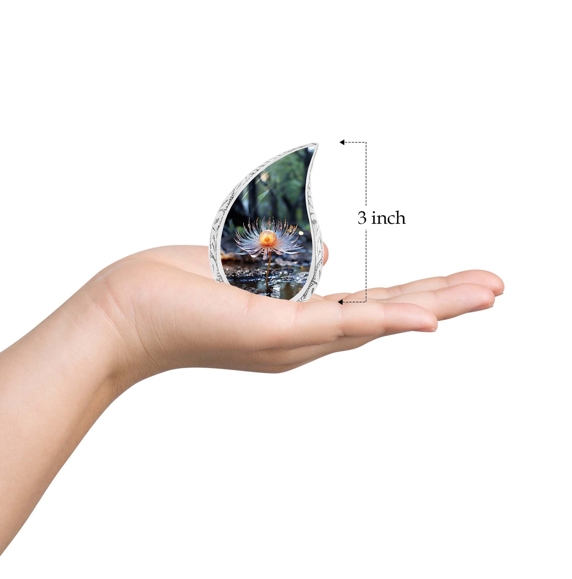Teardrop Shape Lilly Urn Keepsake 3 Inch