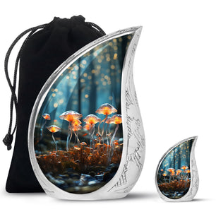 Teardrop Shape Lilly Urn Large Urn With 1 Keepsake Urn