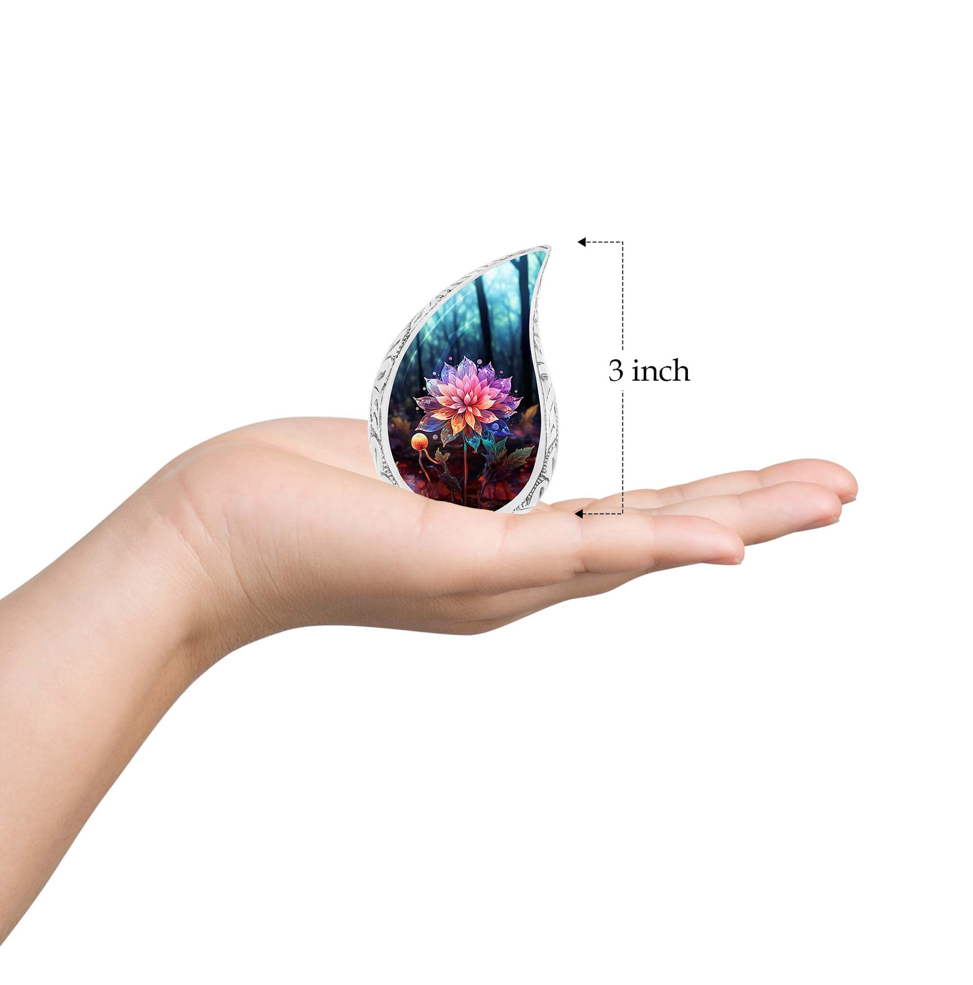 Teardrop Shape Lilly Urn Keepsake 3 Inch