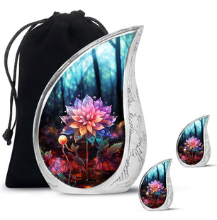 Teardrop Shape Lilly Urn Large Urn With 2 Keepsake Urn