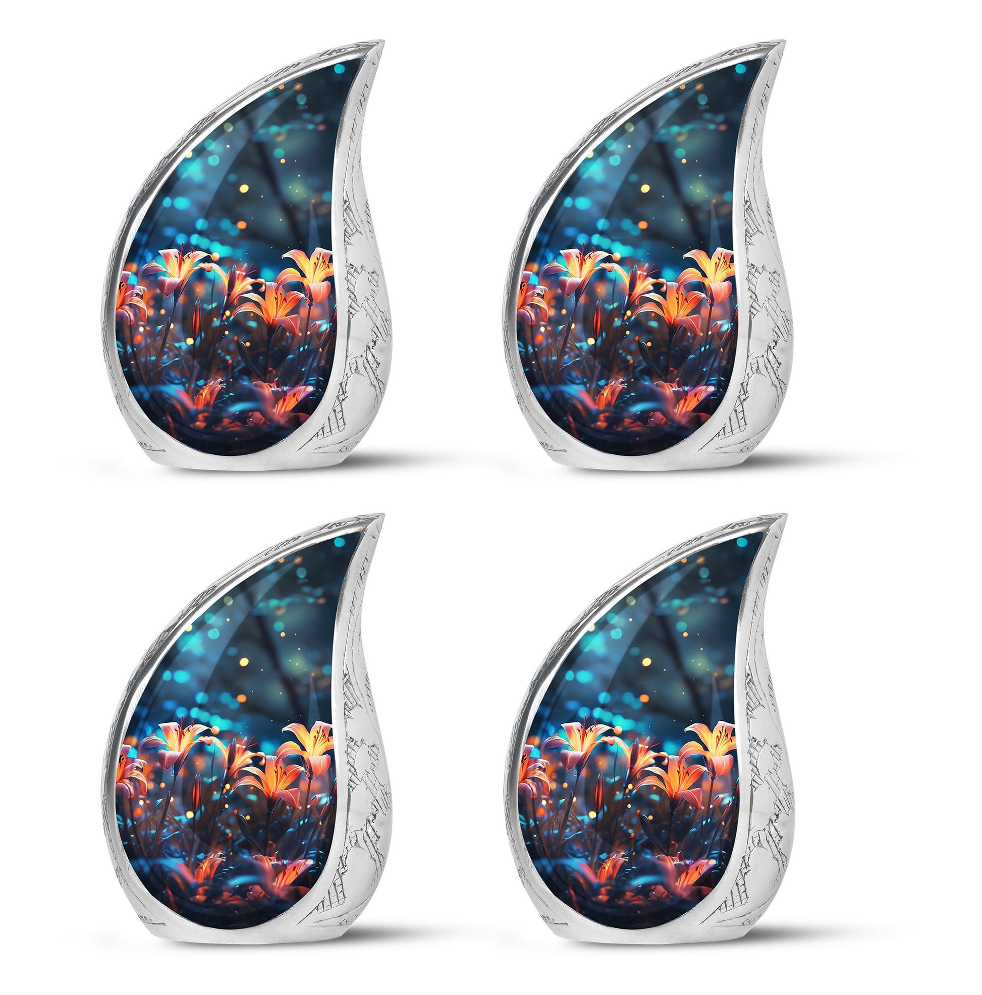 Teardrop Shape Lilly Urn Keepsake Urn Pack of 4