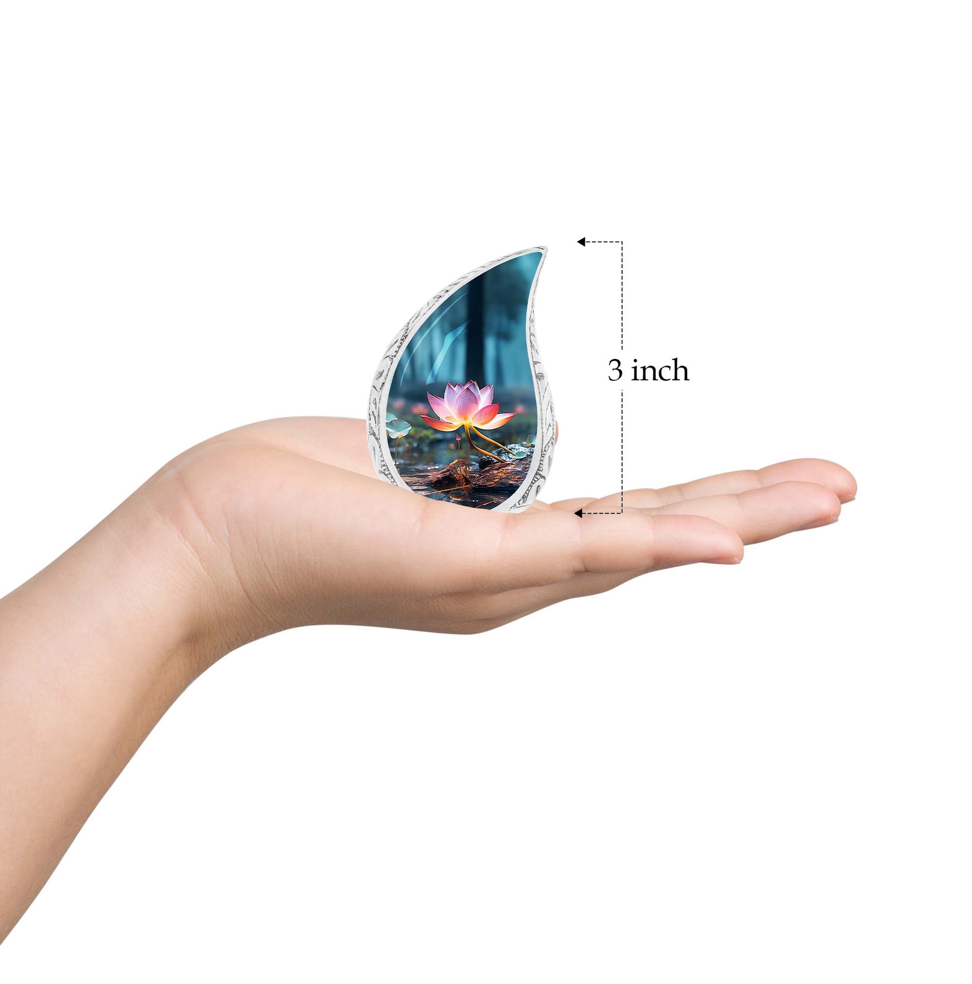 Teardrop Shape Lilly Urn Keepsake 3 Inch