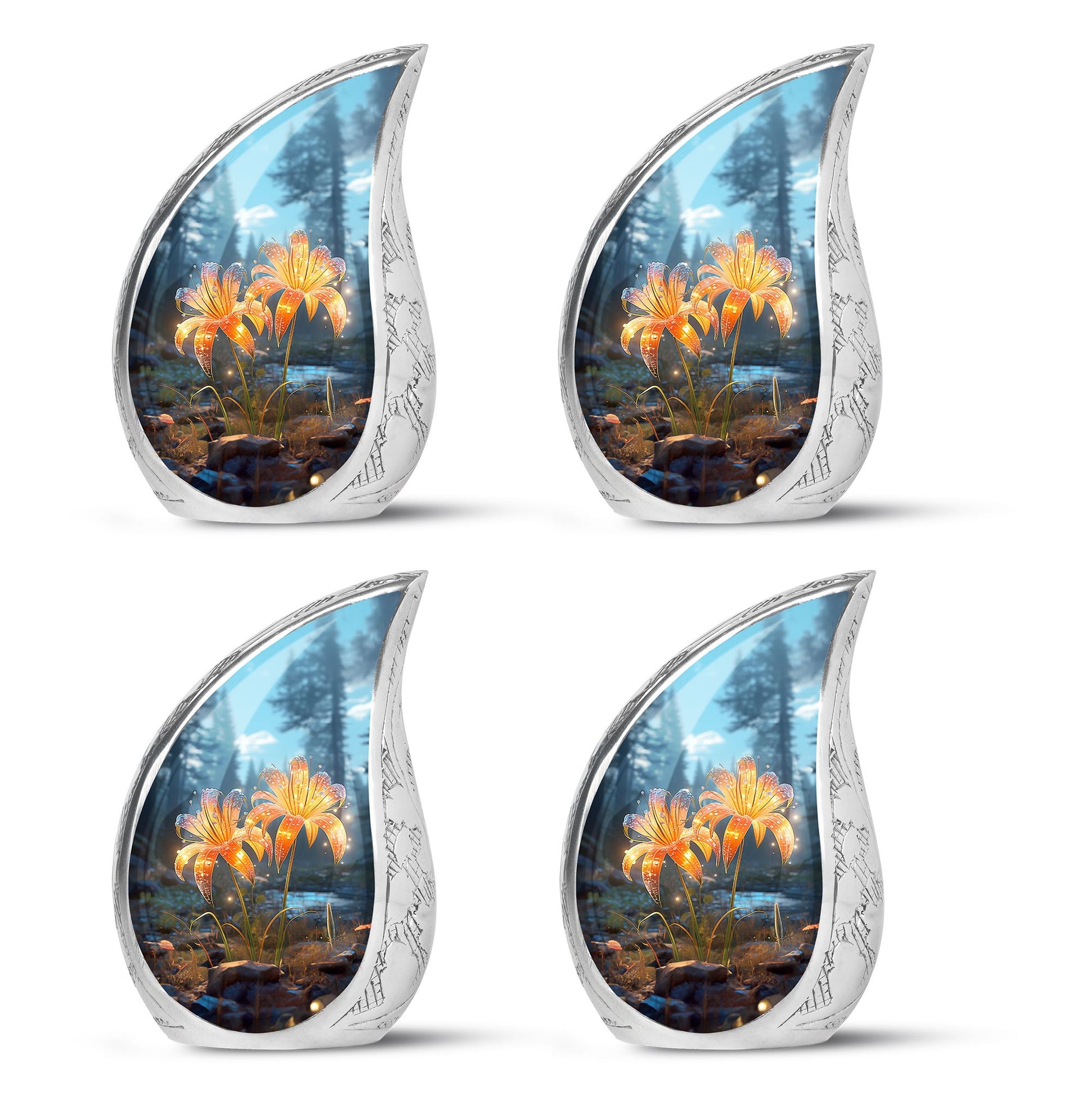 Teardrop Shape Lilly Urn Keepsake Urn Pack of 4