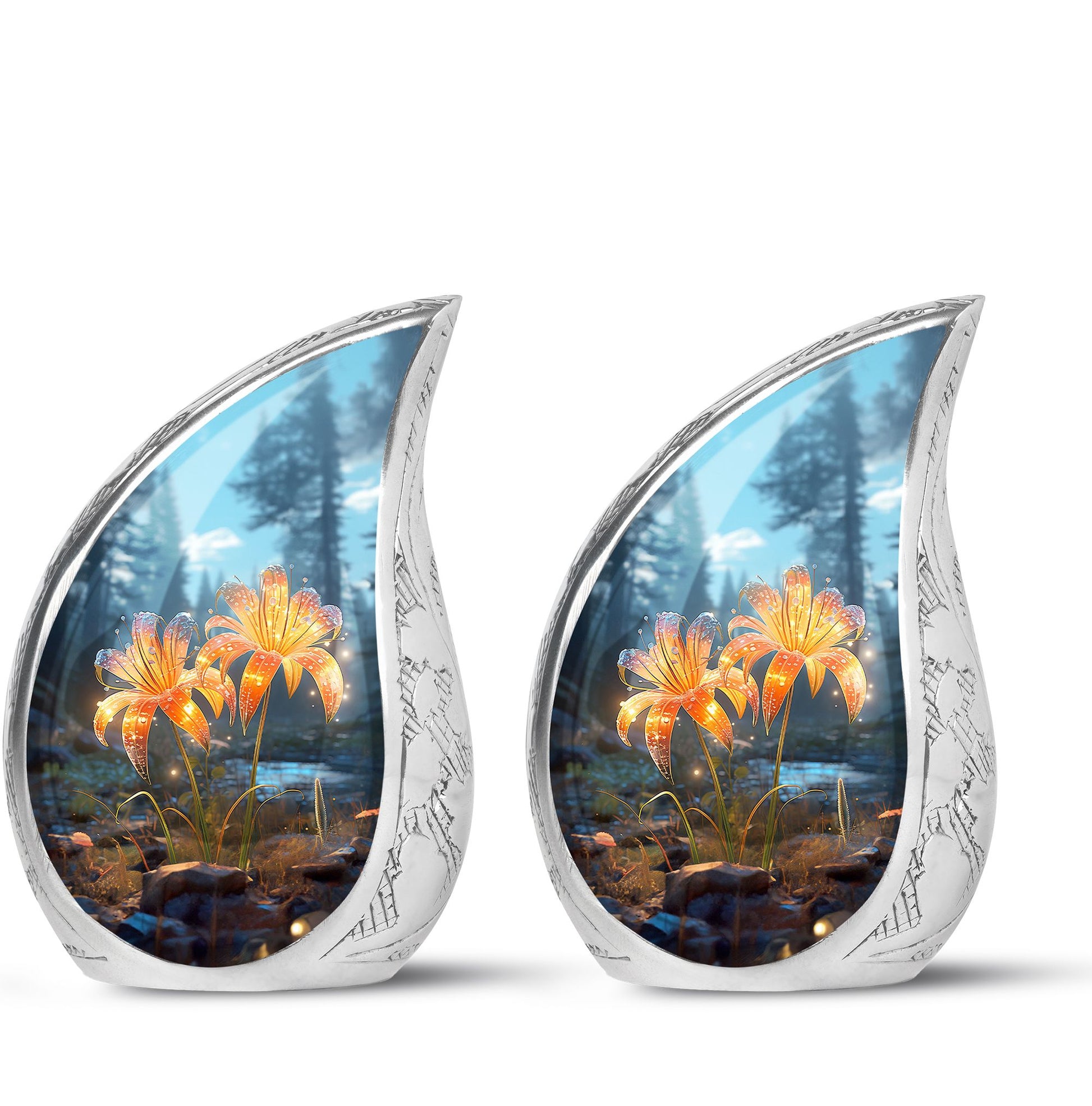 Teardrop Shape Lilly Urn Keepsake Urn Pack of 2