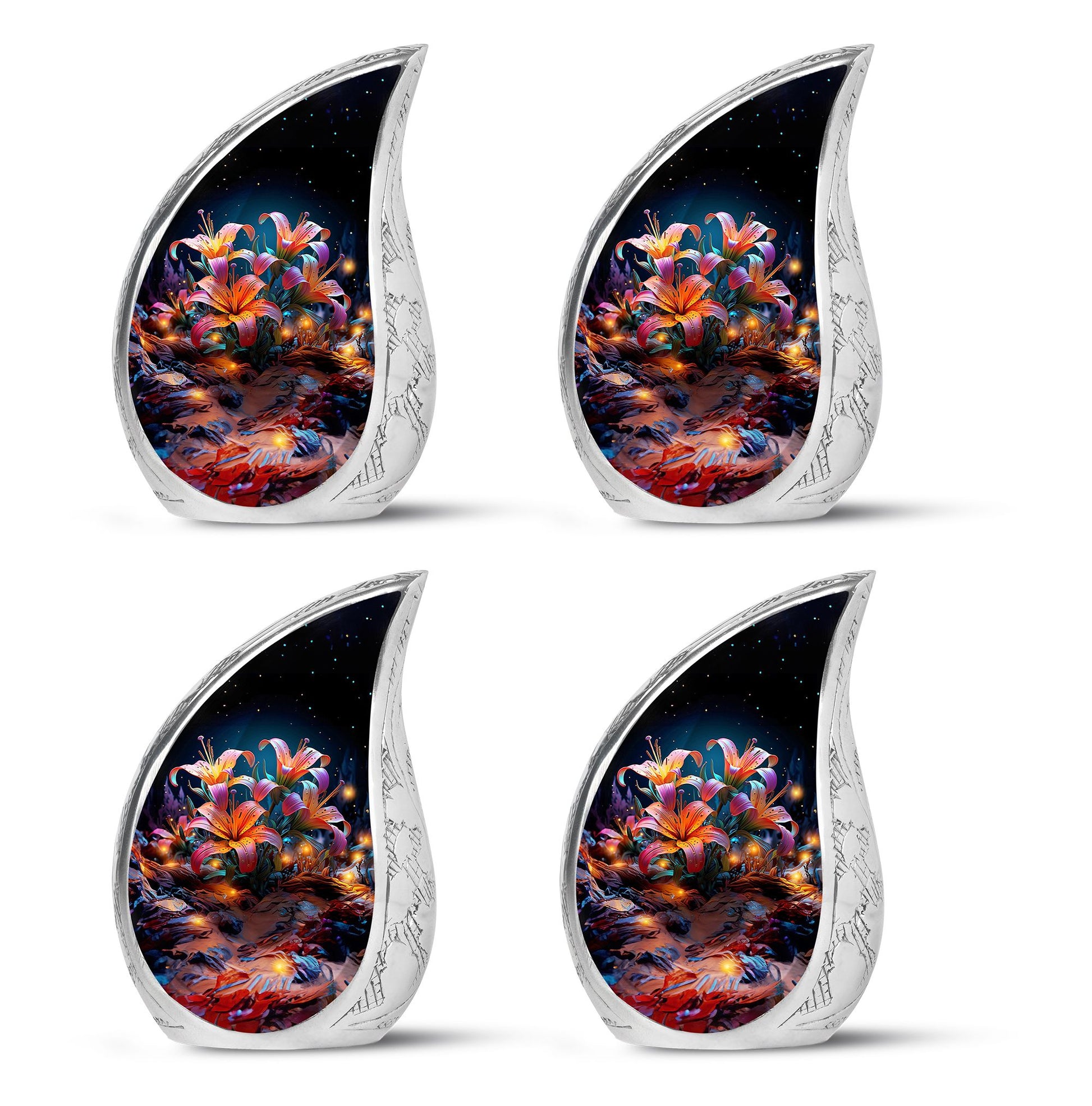 Teardrop Shape Lilly Urn Keepsake Urn Pack of 4