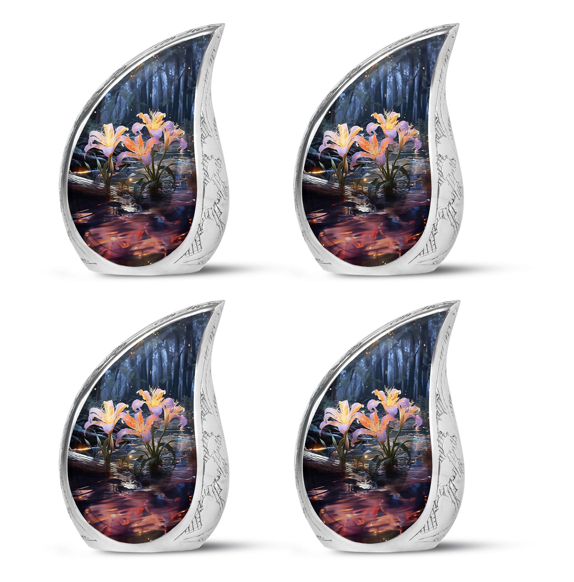 Teardrop Shape Lilly Urn Keepsake Urn Pack of 4