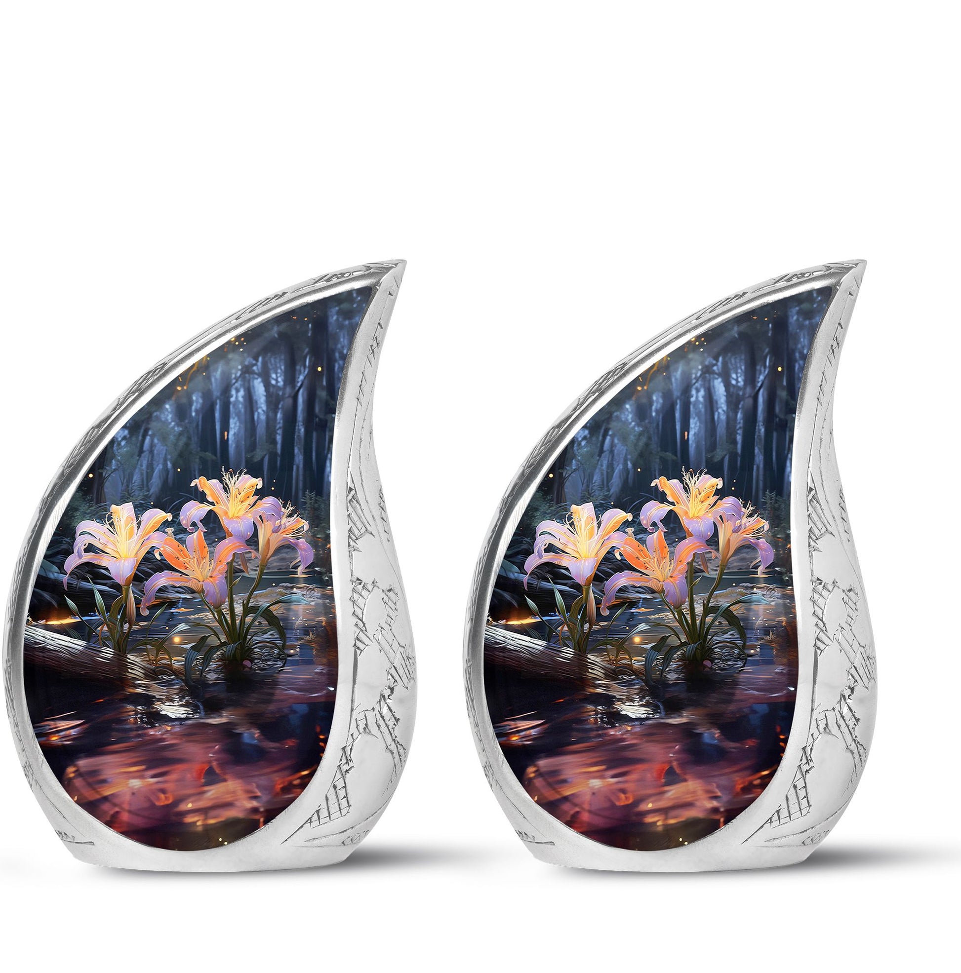 Teardrop Shape Lilly Urn Keepsake Urn Pack of 2