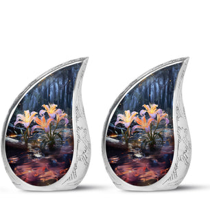 Teardrop Shape Lilly Urn Keepsake Urn Pack of 2
